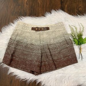 Anthropologie Coquille Ombré Shorts Linen Blend